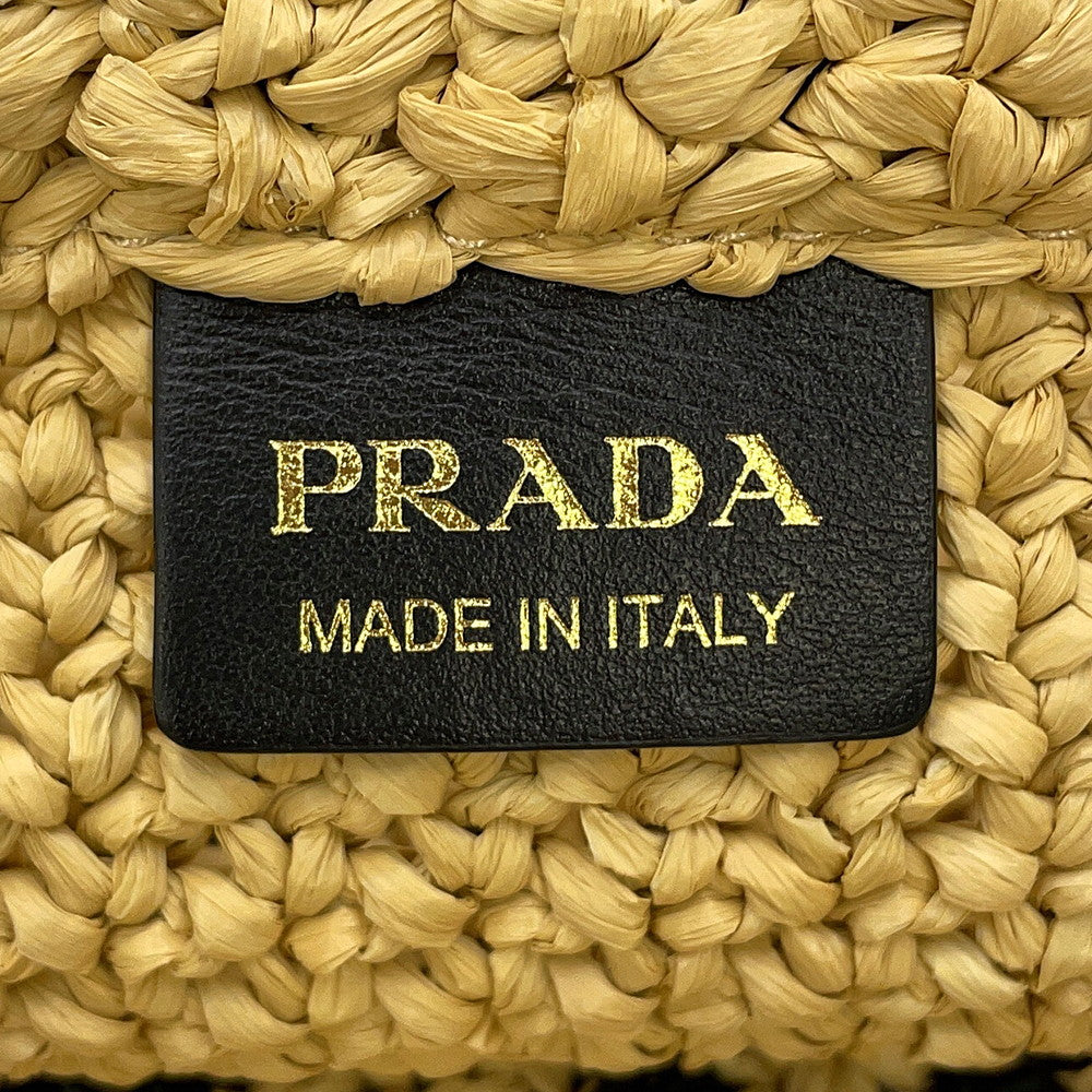 PRADA Crochet Tote Bag Beige1BG392 Raffia