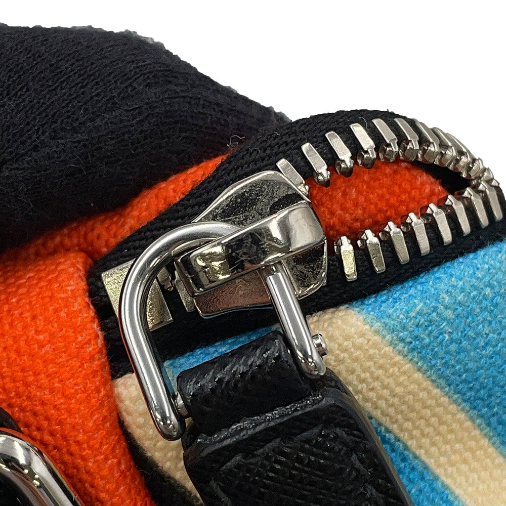 PRADA Stripe shoulder bag Multicolor2VH147 Canvas