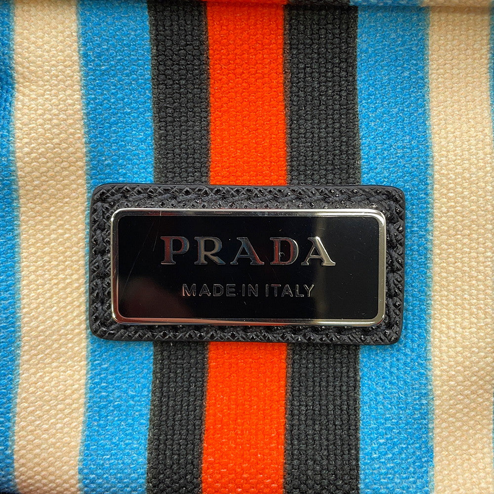 PRADA Stripe shoulder bag Multicolor2VH147 Canvas