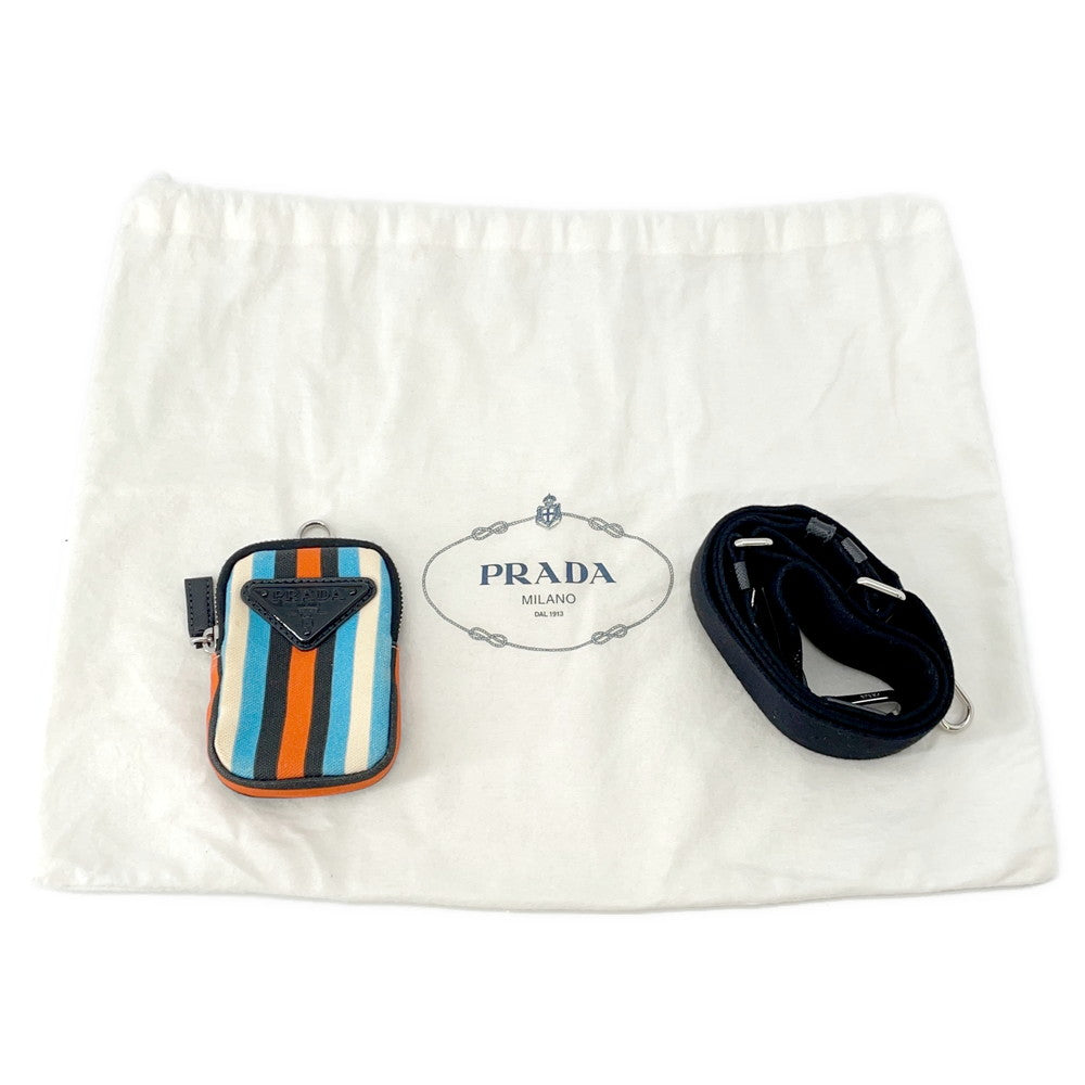 PRADA Stripe shoulder bag Multicolor2VH147 Canvas
