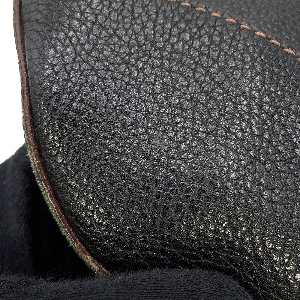 PRADA Logo Shoulder Bag BlackBT0531 Leather