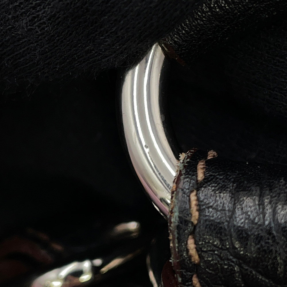 PRADA Logo Shoulder Bag BlackBT0531 Leather