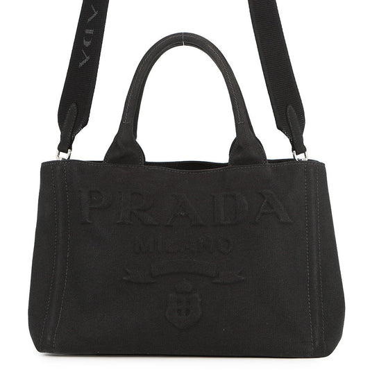 PRADA Canapa 2way Bag Black1BG439 Canvas