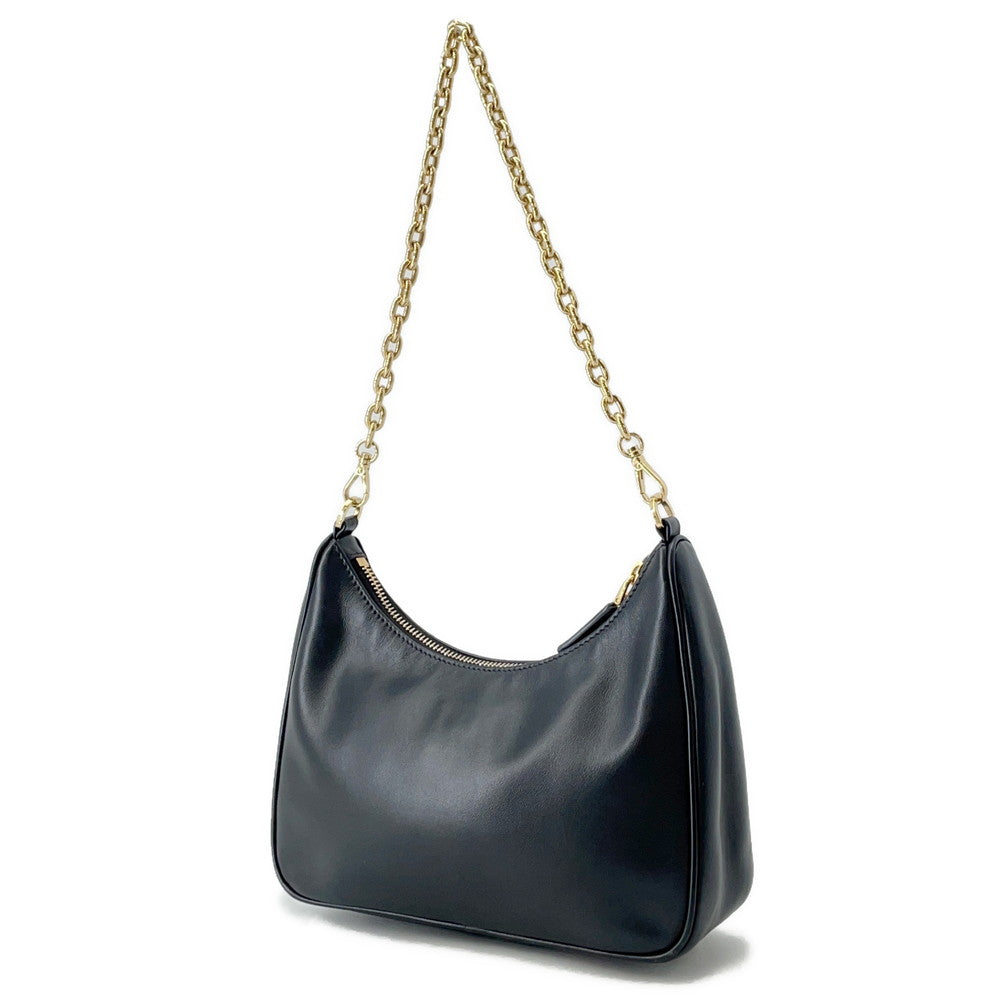 PRADA Re-Edition 2005 ChainShoulder Bag Black1BC204 Leather