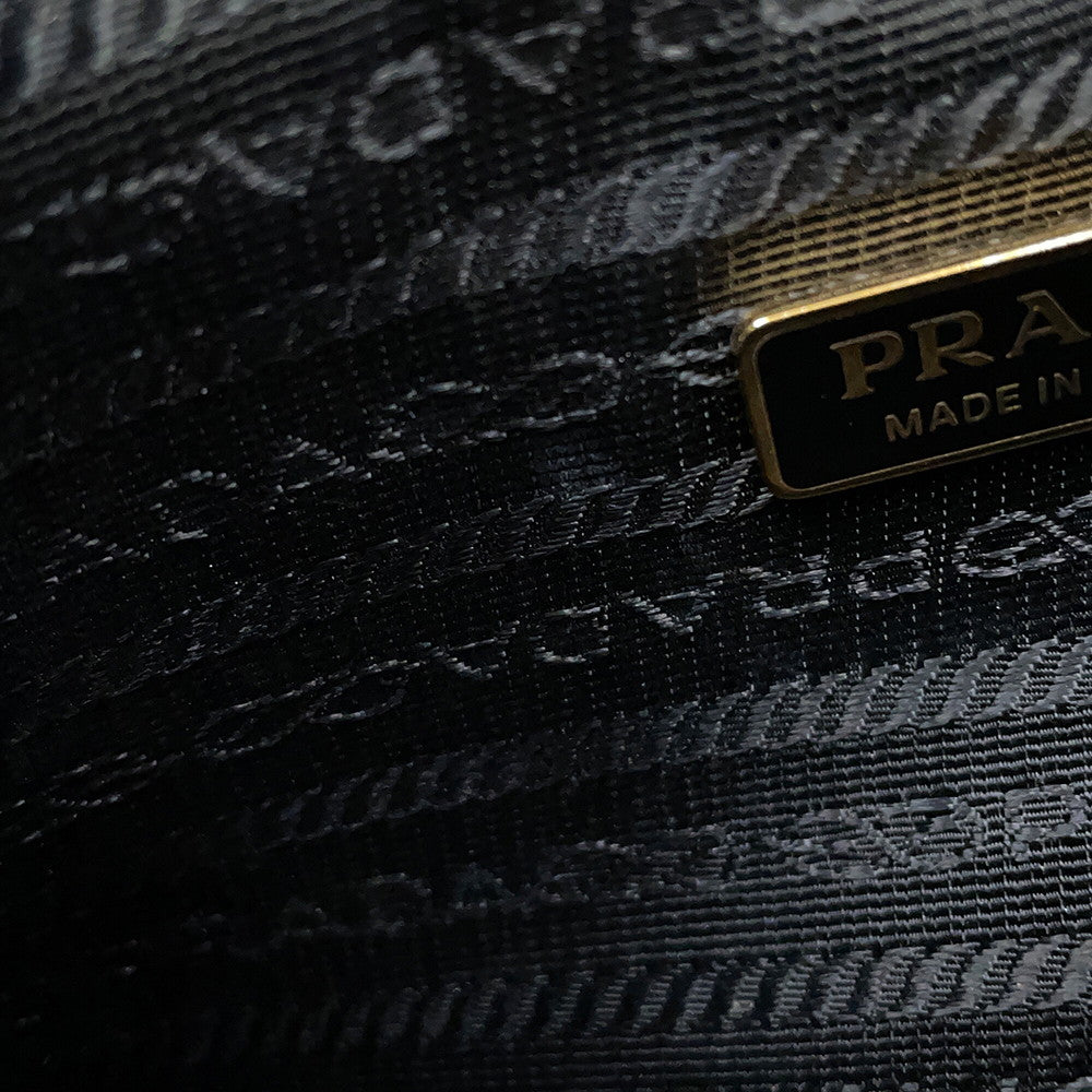 PRADA Re-Edition 2005 ChainShoulder Bag Black1BC204 Leather