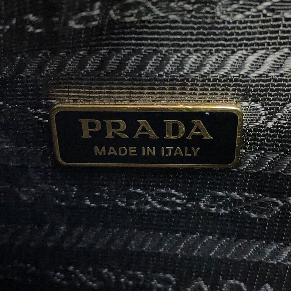PRADA Re-Edition 2005 ChainShoulder Bag Black1BC204 Leather