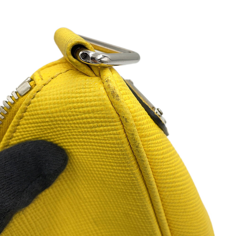 PRADA Triangle Shoulder Bag Yellow2VH155 Saffiano LeatherLeather