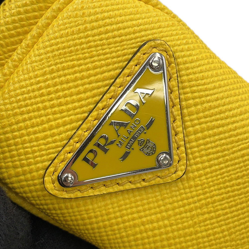 PRADA Triangle Shoulder Bag Yellow2VH155 Saffiano LeatherLeather