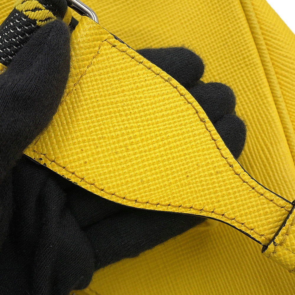 PRADA Triangle Shoulder Bag Yellow2VH155 Saffiano LeatherLeather