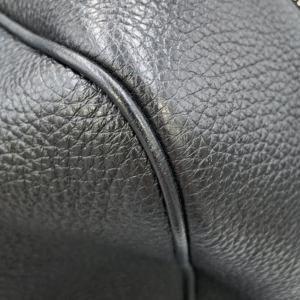 PRADA Vitello Dino Triangle Backpack Black2VZ099 Leather