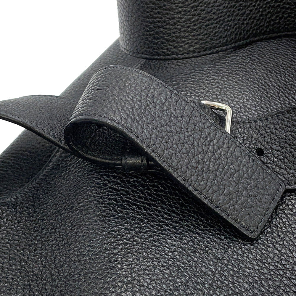 PRADA Vitello Dino Triangle Backpack Black2VZ099 Leather