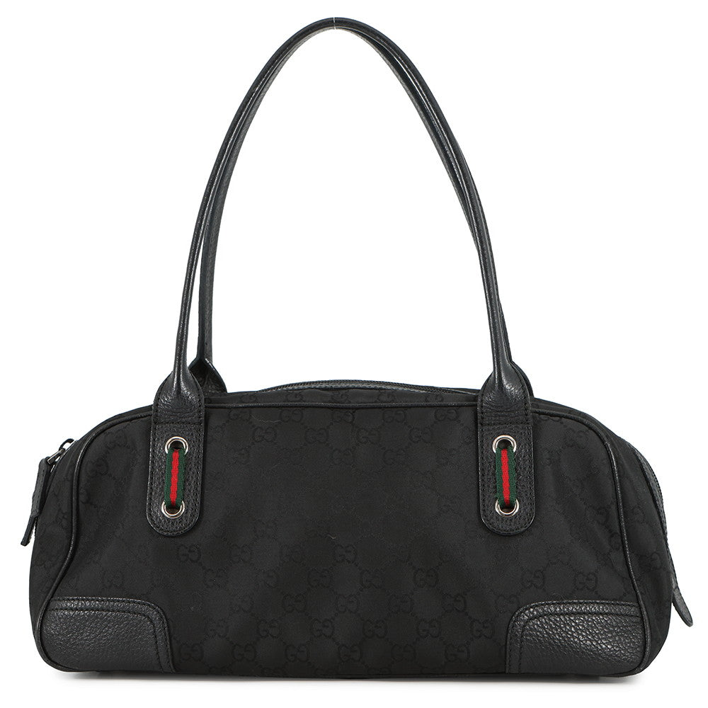GUCCI Cherie Line Handbag Black293594 GGNylon Leather