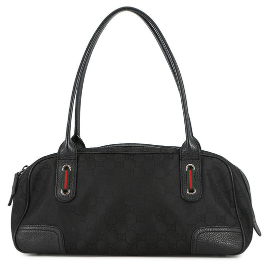 GUCCI Cherie Line Handbag Black293594 GGNylon Leather