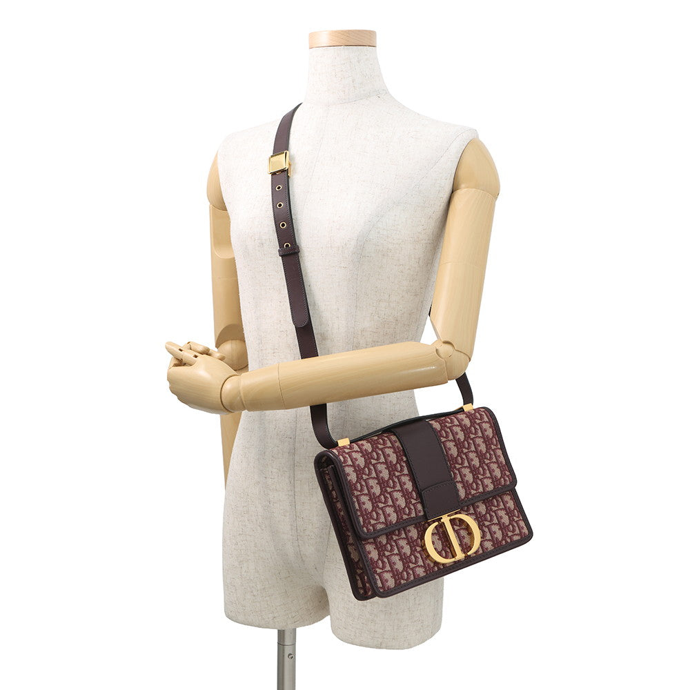 Dior Oblique Montaigne Shoulder Bag BordeauxM9203UTZQ Canvas Leather