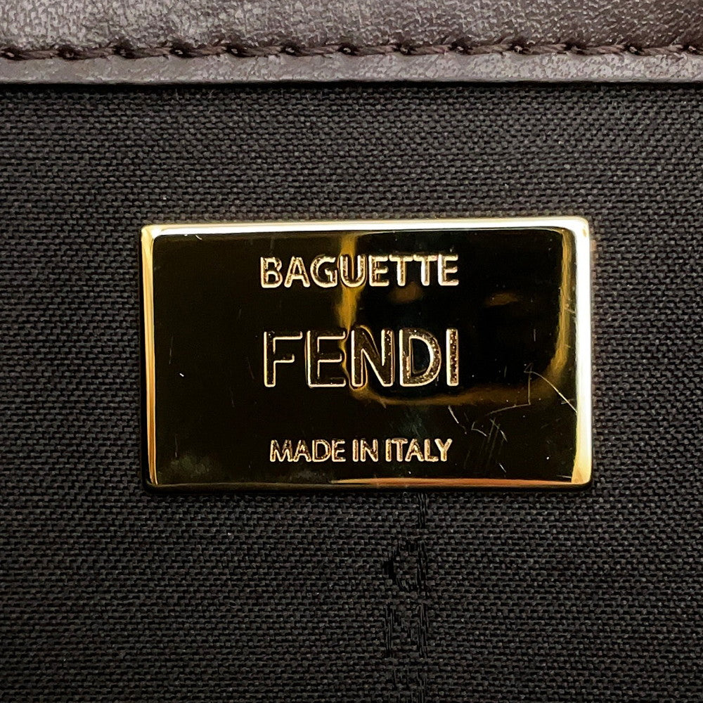 FENDI Zucca Multi-Pocket Baguette Brown/Black8BR808 Jacquard