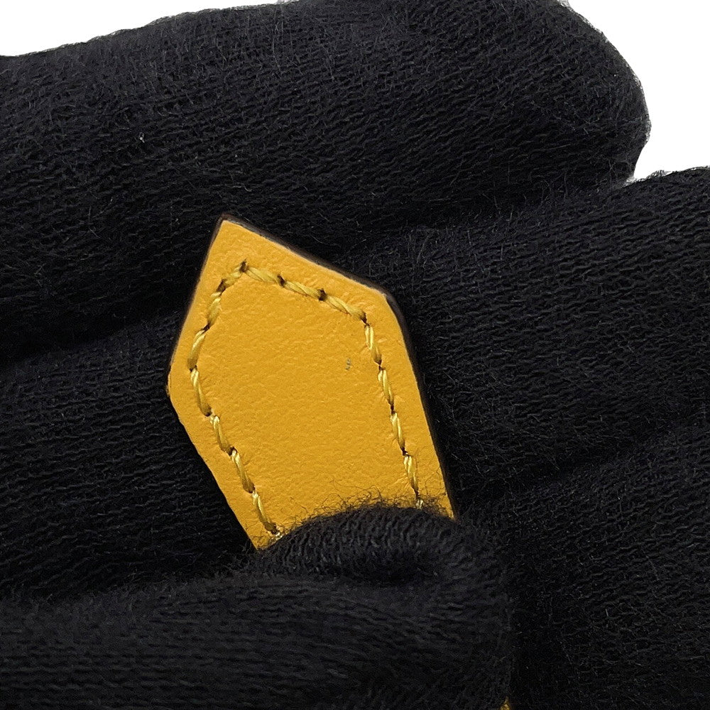 FENDI Fragment Hiroshi Fujiwara Collaboration Baguette Slim Clutch Yellow/Brown8BS073 Canvas