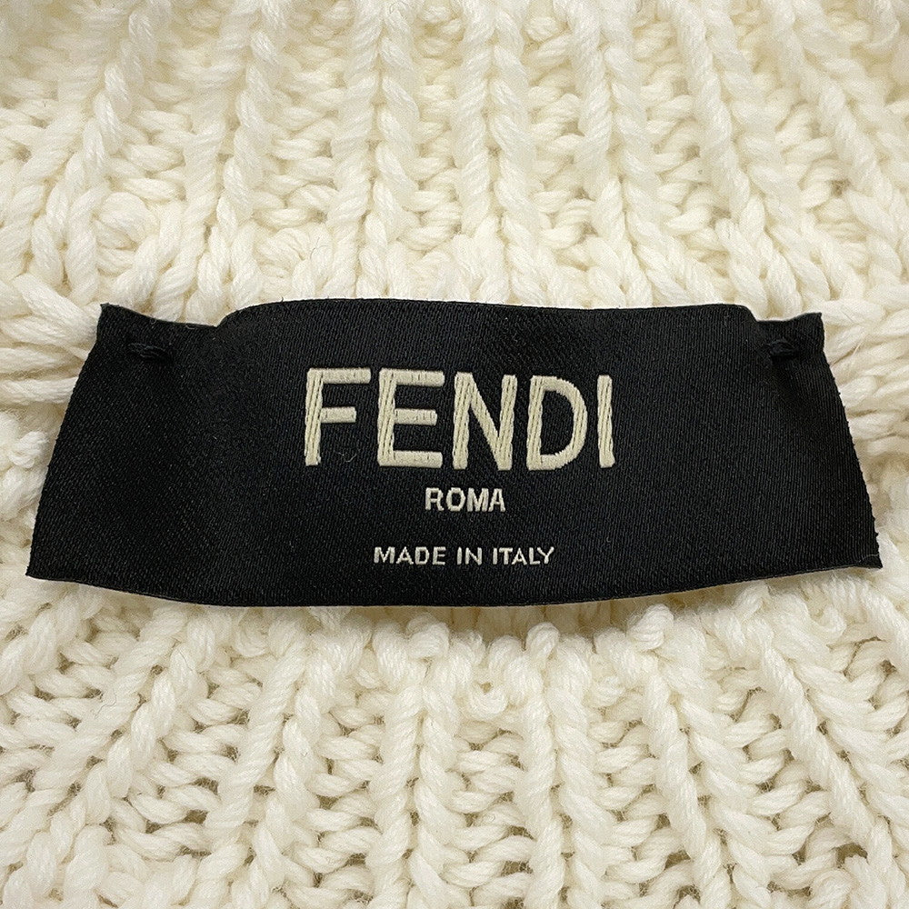 FENDI FF pullover sweater Size 46 WhiteFZX091 Cotton72% Linen26% Nylon2%