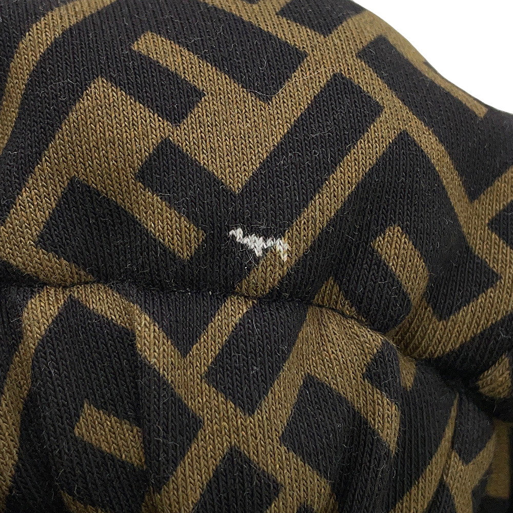 FENDI FF switching hoodie Size S White/BrownFAF681 Cotton 86% Polyester 14%