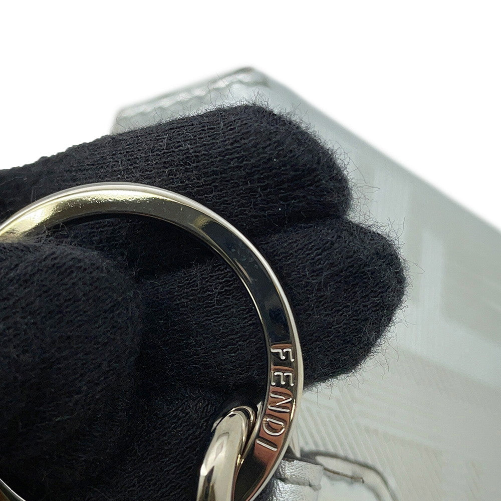 FENDI Nano Bucket Bag Charm Silver/Black7AS206 Leather