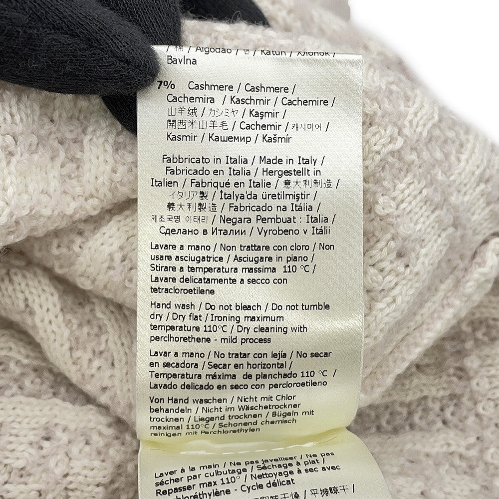 FENDI FF design pullover knit Size 48 Ivory/PinkFZX034 Wool 54%Cotton39% Cashmere7%