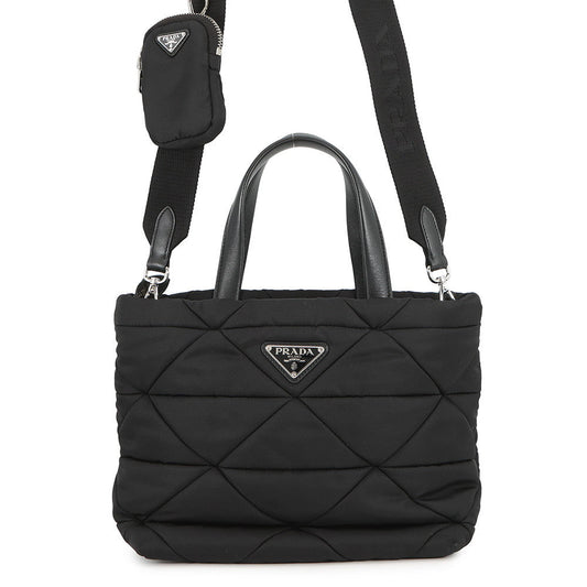 PRADA Padded Re-Nylon 2-way Tote Bag Black1BG373 Nylon Size Small