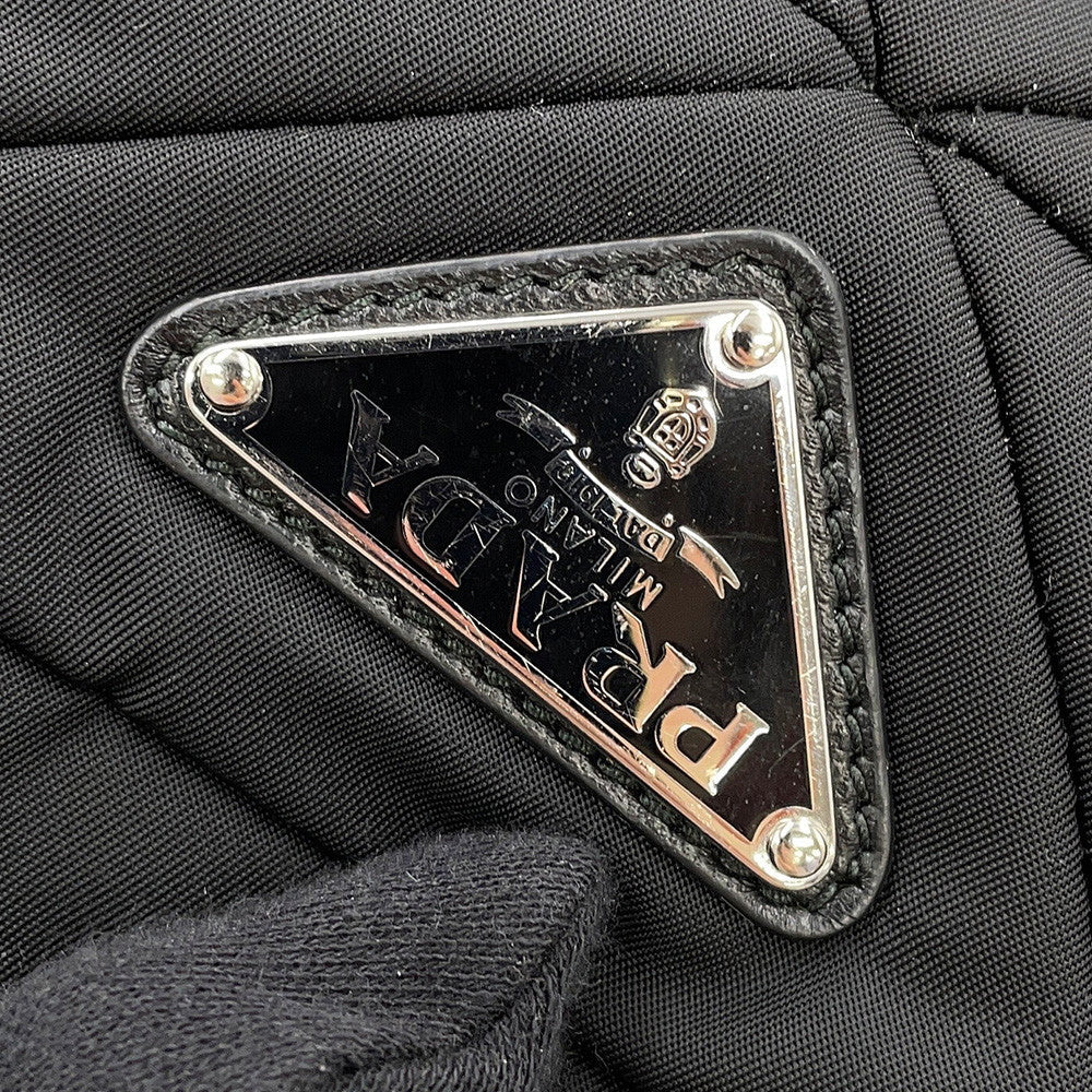 PRADA Padded Re-Nylon 2-way Tote Bag Black1BG373 Nylon Size Small
