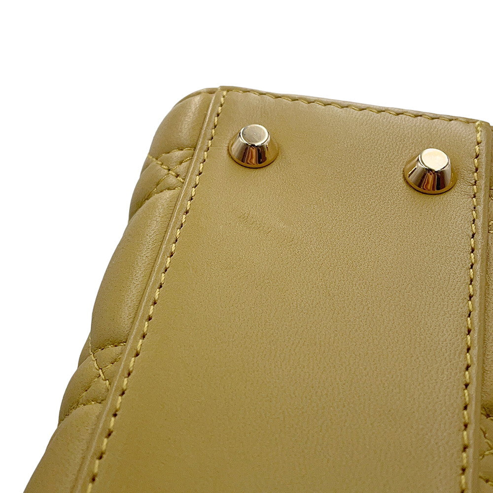 Dior Lady Dior 2Way Handbag OliveM0505ONGE Lambskin Size Mini