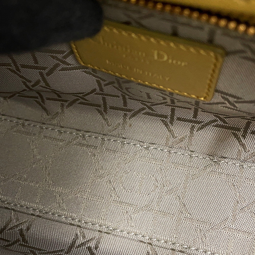 Dior Lady Dior 2Way Handbag OliveM0505ONGE Lambskin Size Mini