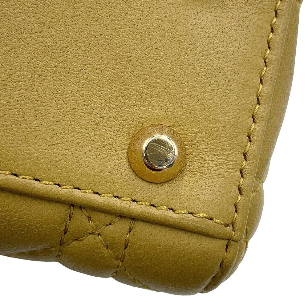 Dior Lady Dior 2Way Handbag OliveM0505ONGE Lambskin Size Mini