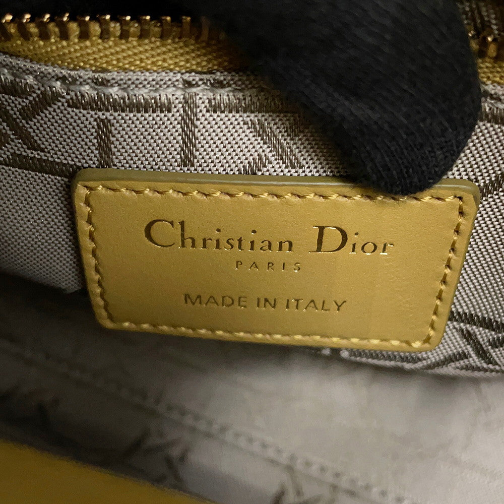 Dior Lady Dior 2Way Handbag OliveM0505ONGE Lambskin Size Mini