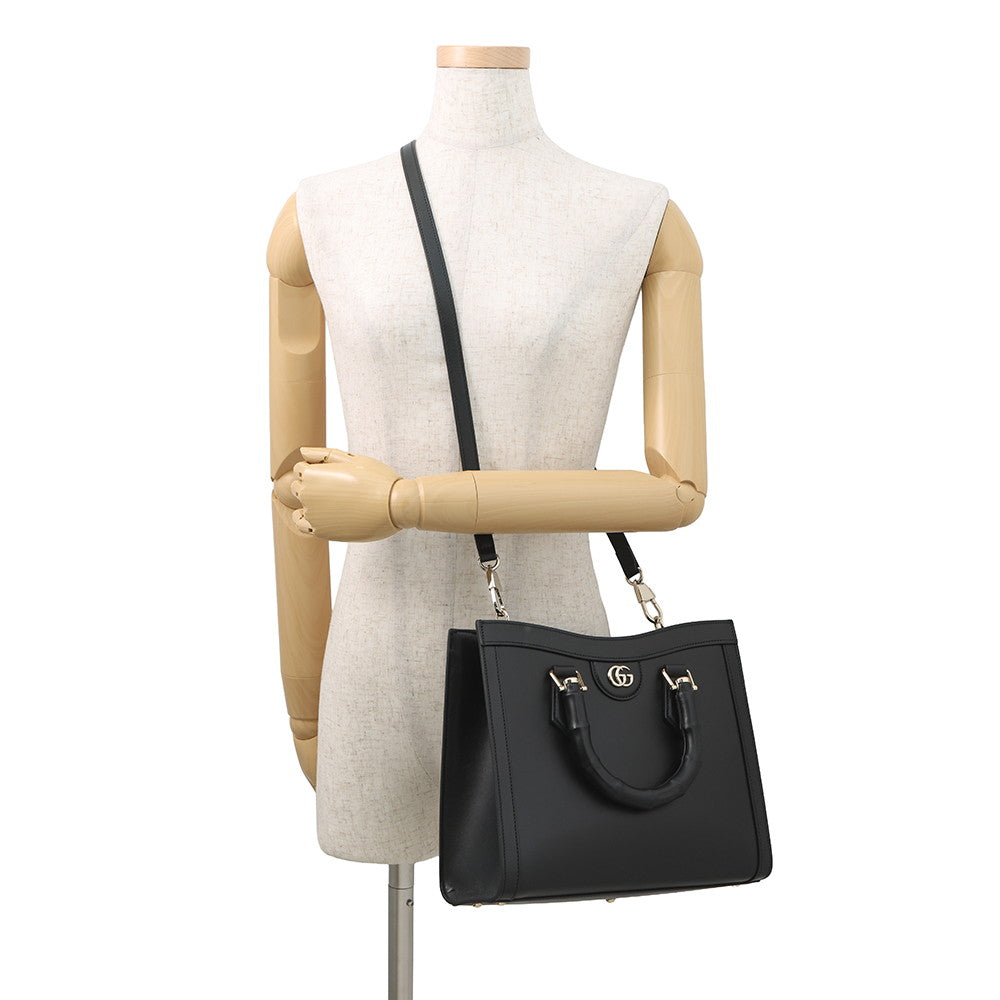 GUCCI Diana Tote Bag Black832982 Leather Size Medium
