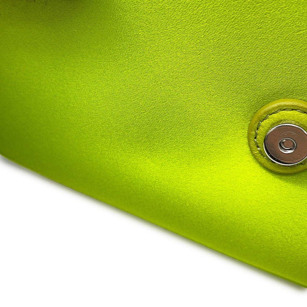 FENDI Baguette Phone Pouch Light Green/Brown7AS142 Satin