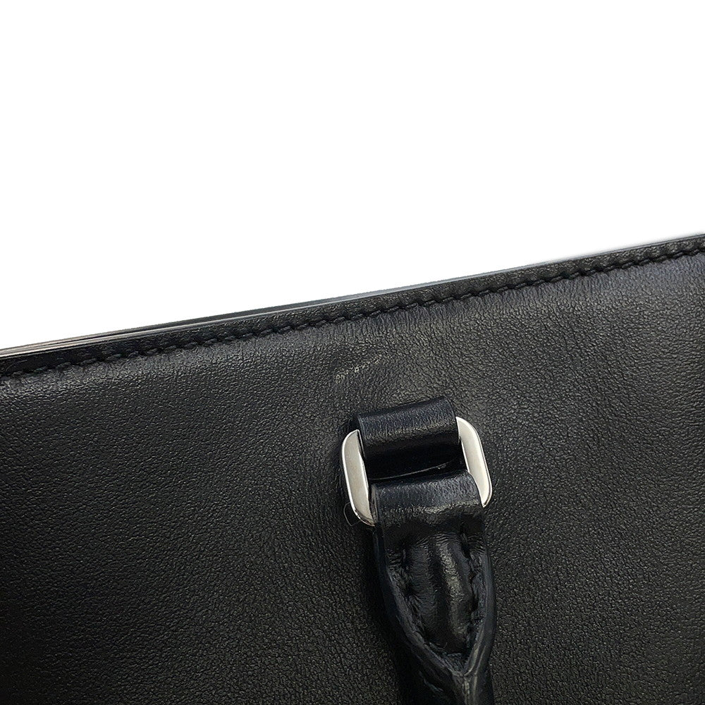PRADA Triangle Logo Tote Bag Black1BA332 Leather