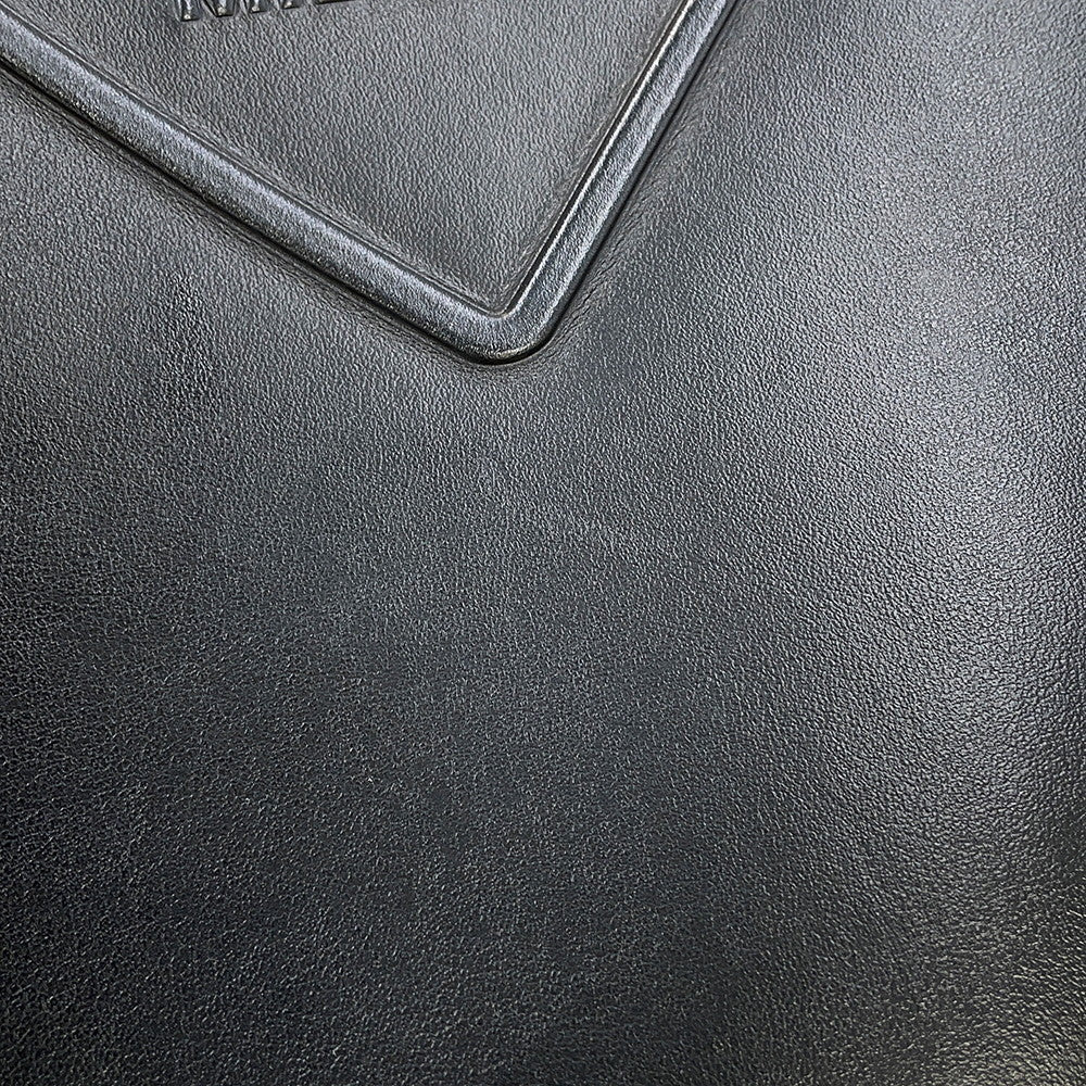 PRADA Triangle Logo Tote Bag Black1BA332 Leather