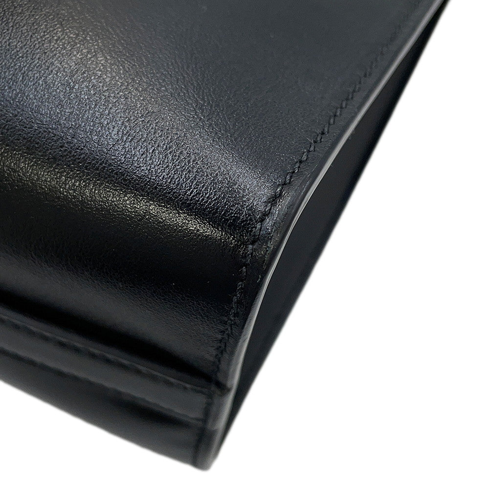 PRADA Triangle Logo Tote Bag Black1BA332 Leather