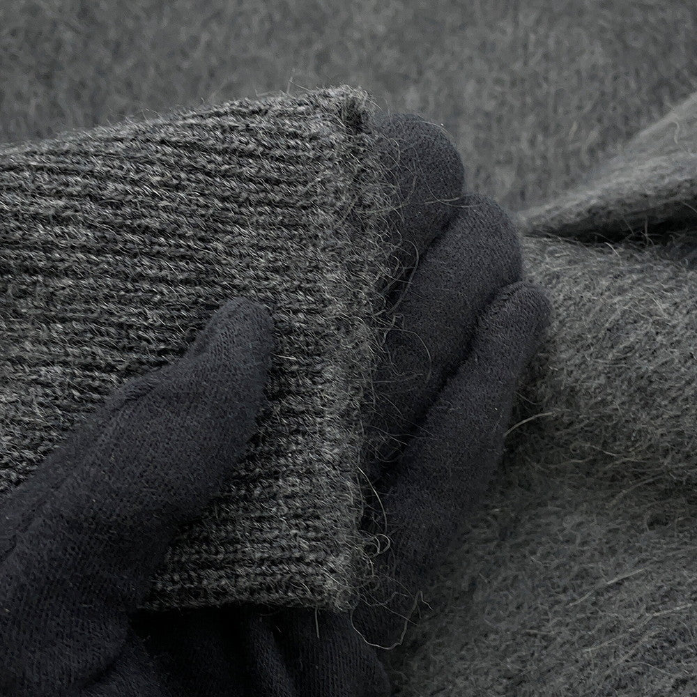 FENDI Zucca crew neck knit Size 46 GrayFZX091 Wool 70% Nylon20% Alpaca10%
