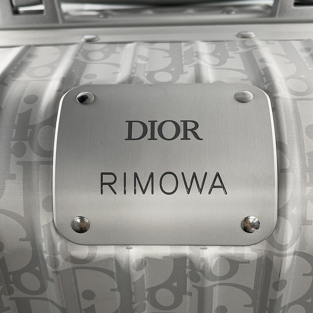 Dior Rimowa Collaboration Cabin Suitcase Oblique Carry-on Silver1DRTR002YWZ_H03E Aluminium
