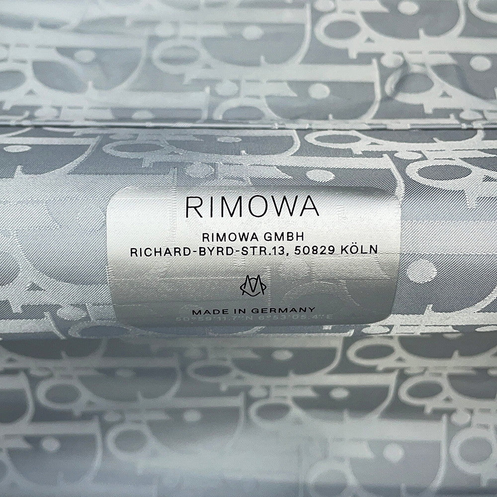 Dior Rimowa Collaboration Cabin Suitcase Oblique Carry-on Silver1DRTR002YWZ_H03E Aluminium