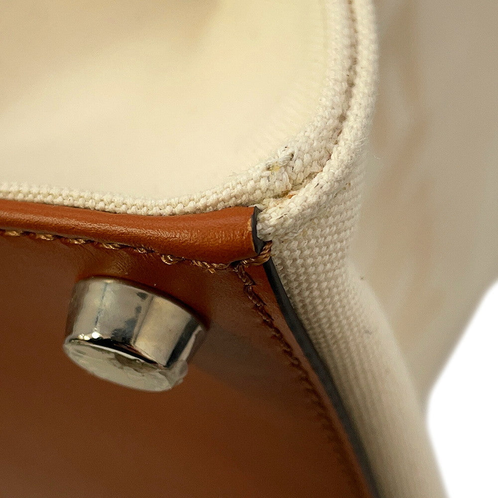 FENDI Shopping bag Brown/White7VA481 Leather Canvas