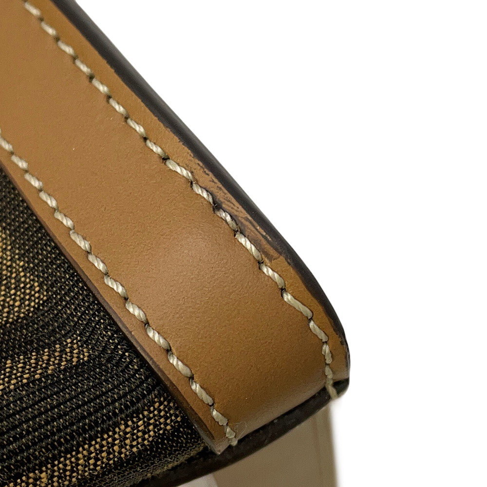 FENDI Peekaboo I See You Zucca Forty 8 Camel/Brown7VA566 Leather Canvas