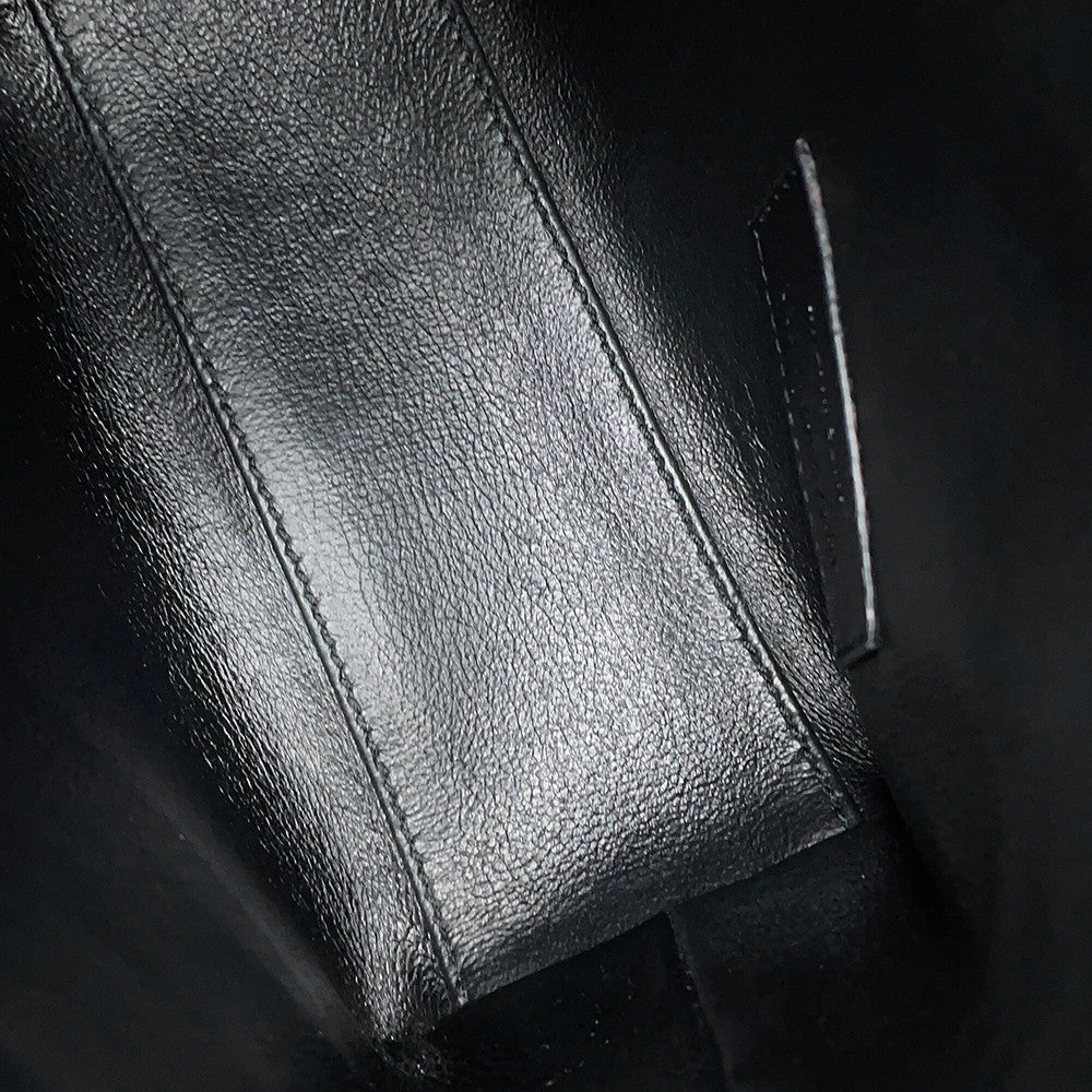 SAINT LAURENT PARIS Mini Toy Shopping Black712367 Croco embossed leather