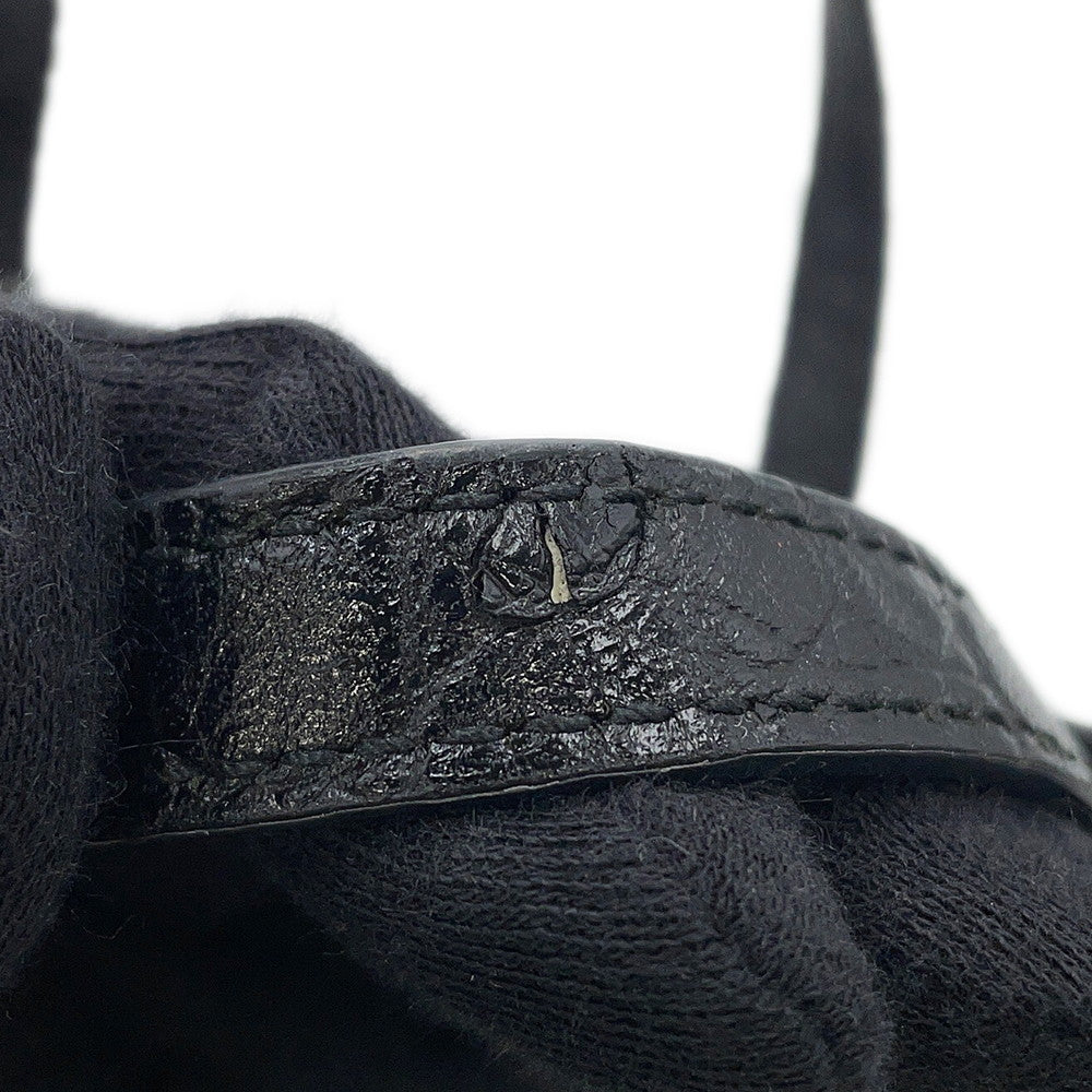 SAINT LAURENT PARIS Mini Toy Shopping Black712367 Croco embossed leather