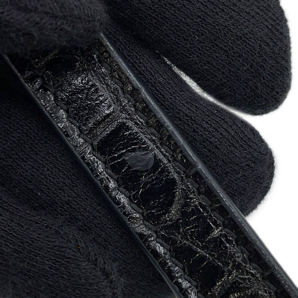 SAINT LAURENT PARIS Mini Toy Shopping Black712367 Croco embossed leather