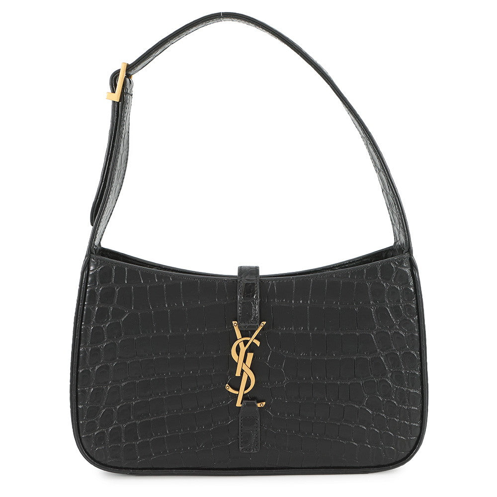 SAINT LAURENT PARIS Le Cincassette Shoulder Bag Black657228 Croco embossed