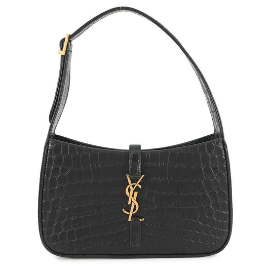 SAINT LAURENT PARIS Le Cincassette Shoulder Bag Black657228 Croco embossed