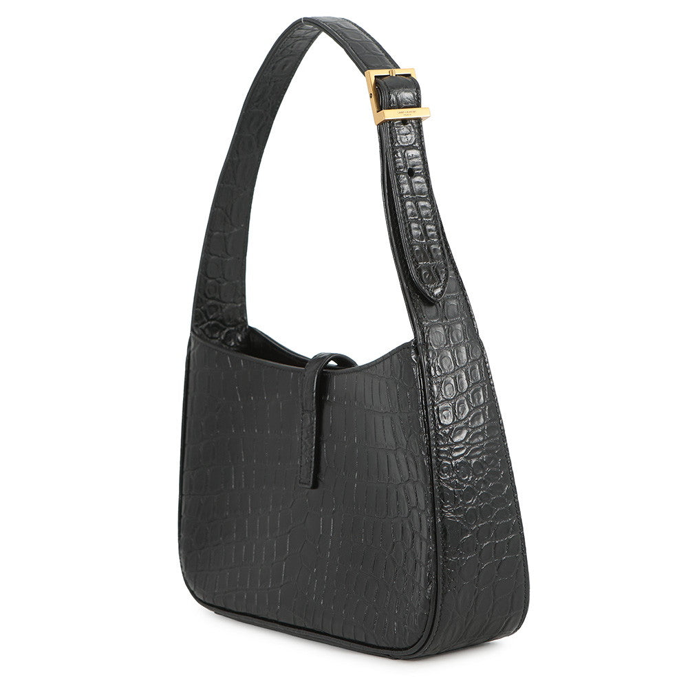 SAINT LAURENT PARIS Le Cincassette Shoulder Bag Black657228 Croco embossed