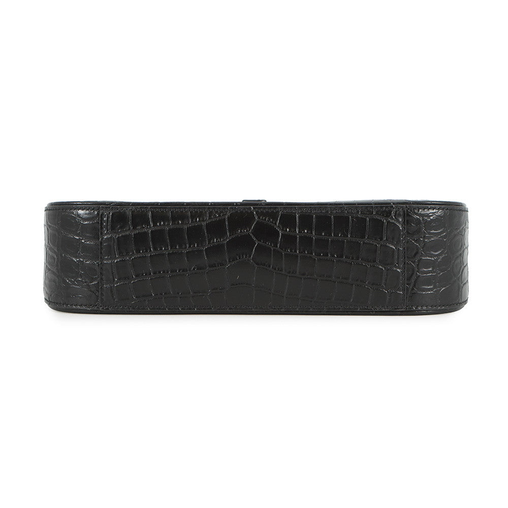 SAINT LAURENT PARIS Le Cincassette Shoulder Bag Black657228 Croco embossed