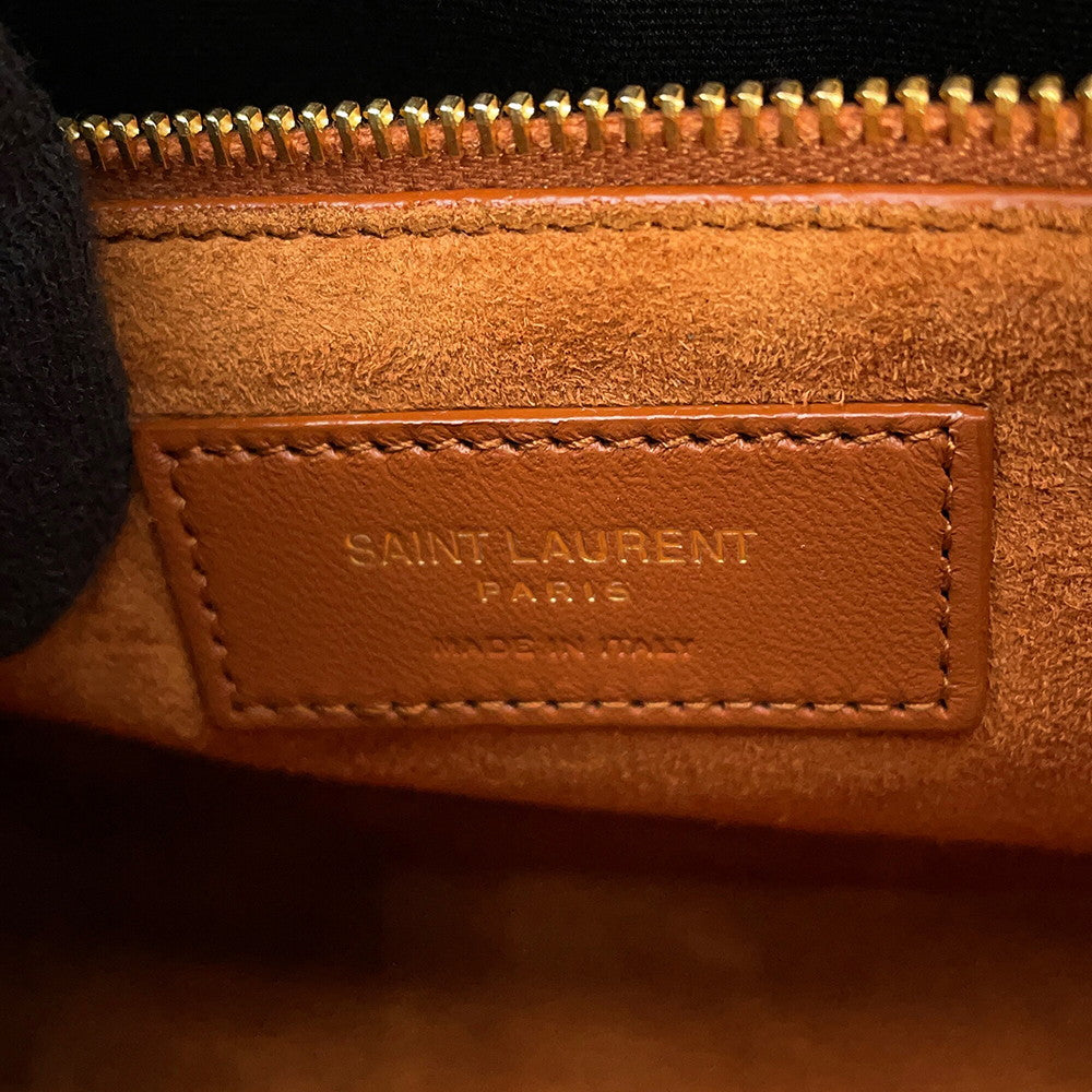 SAINT LAURENT PARIS Le Cincassette Shoulder Bag Black657228 Croco embossed