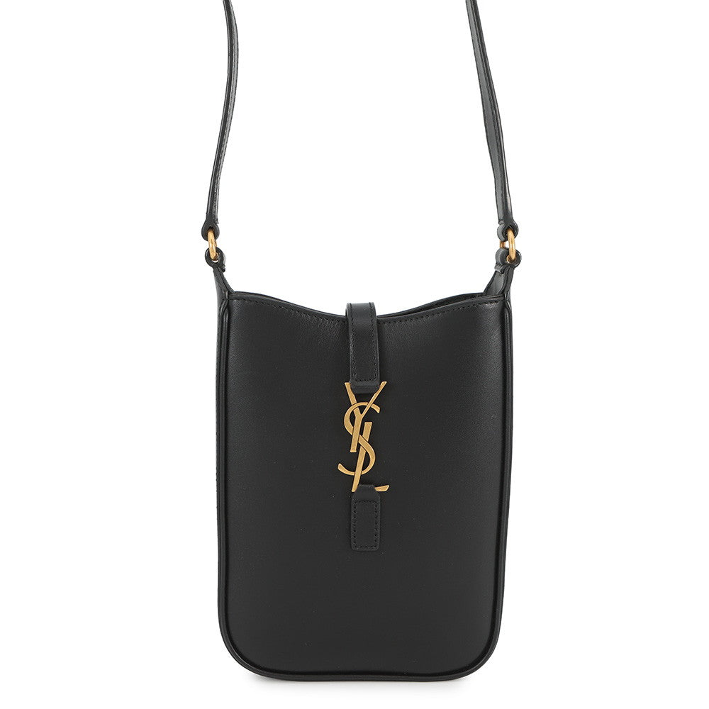 SAINT LAURENT PARIS Mini Vertical Shoulder Bag Black735214 Leather