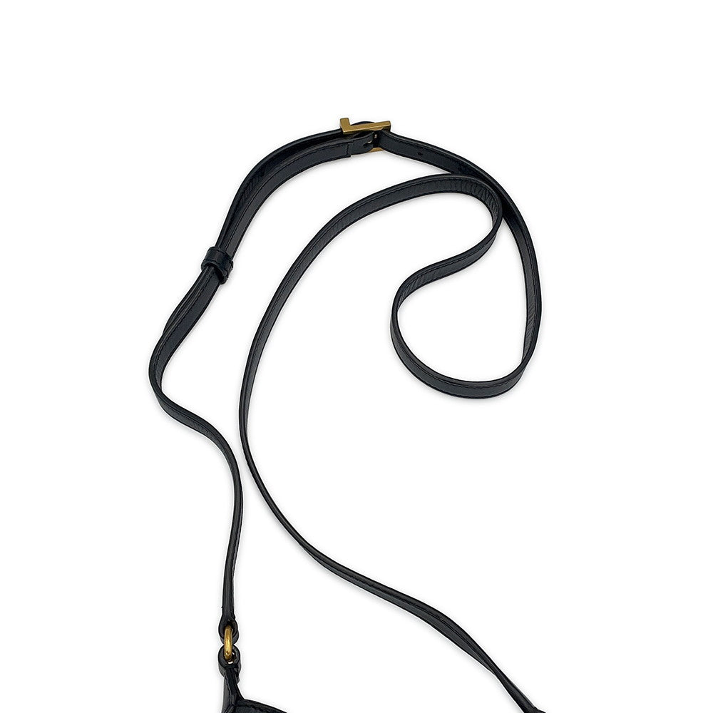SAINT LAURENT PARIS Mini Vertical Shoulder Bag Black735214 Leather